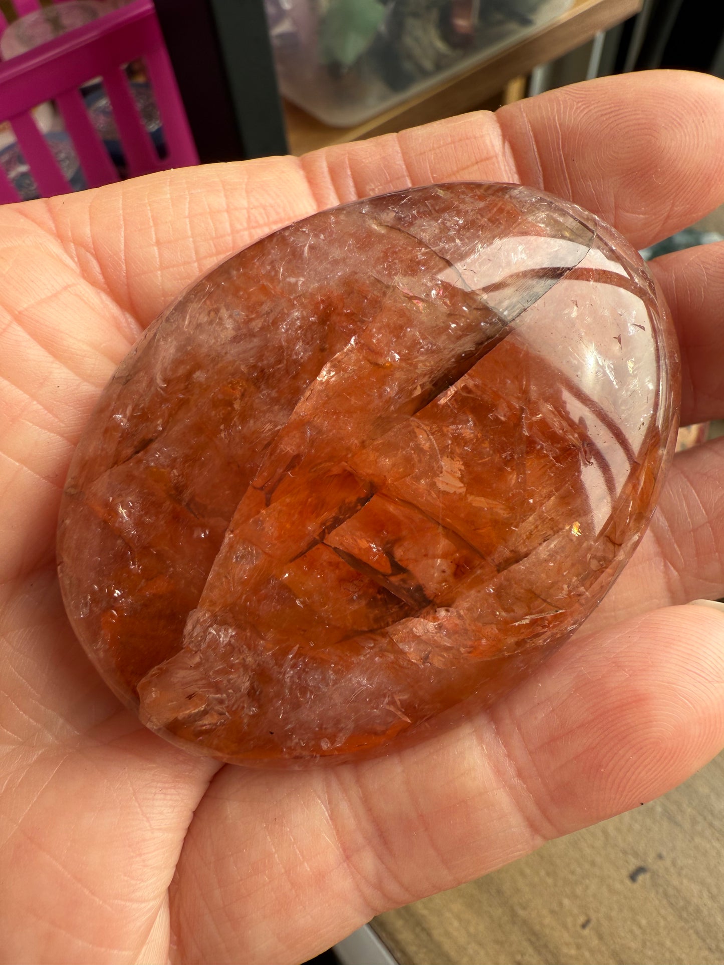 Fire Quartz Palmstone A