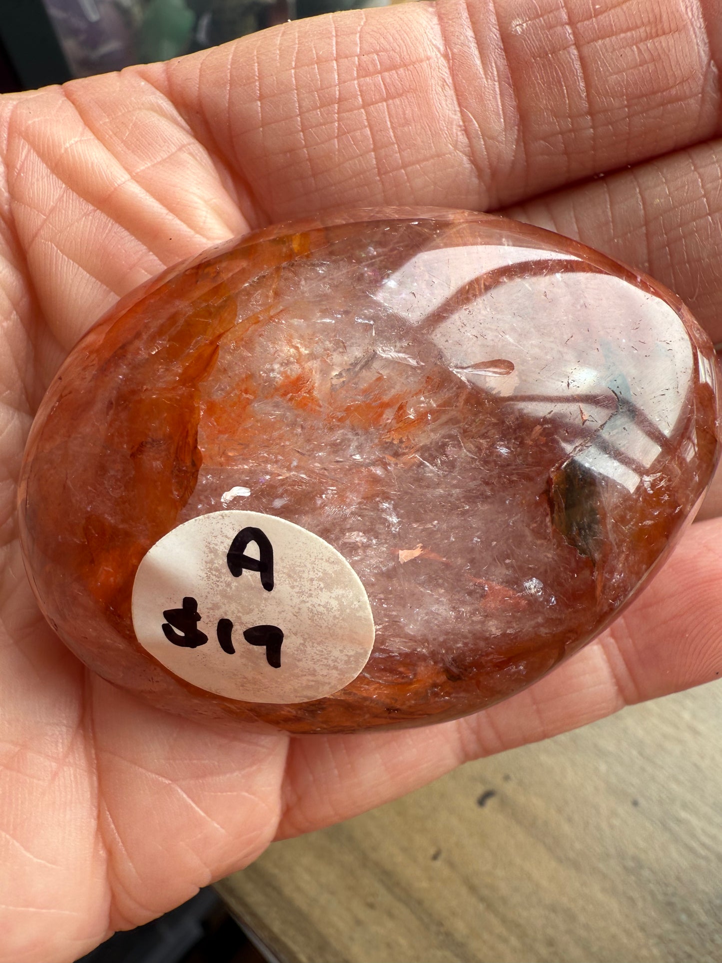 Fire Quartz Palmstone A