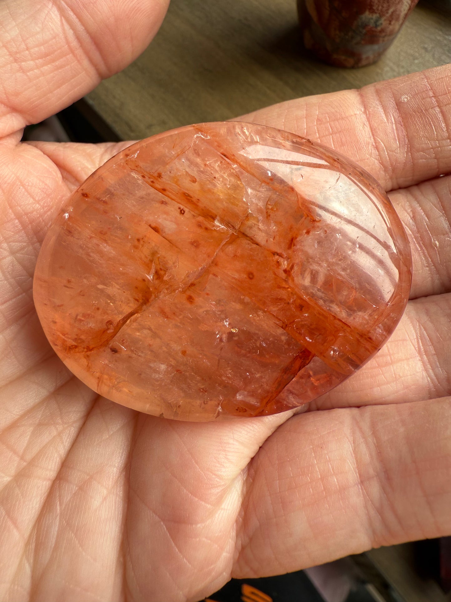 Fire Quartz Palmstone D