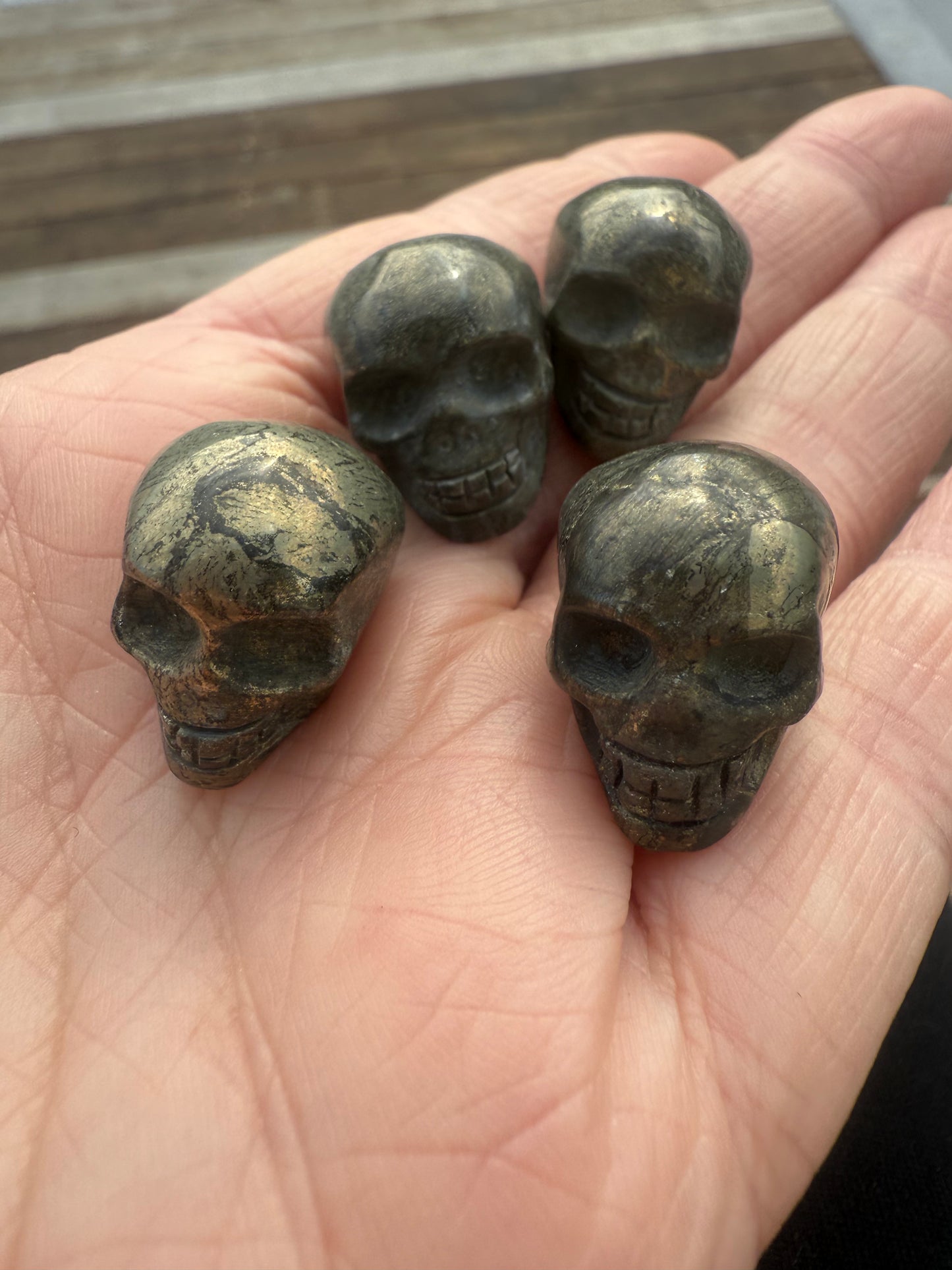 Mini Pyrite Skulls