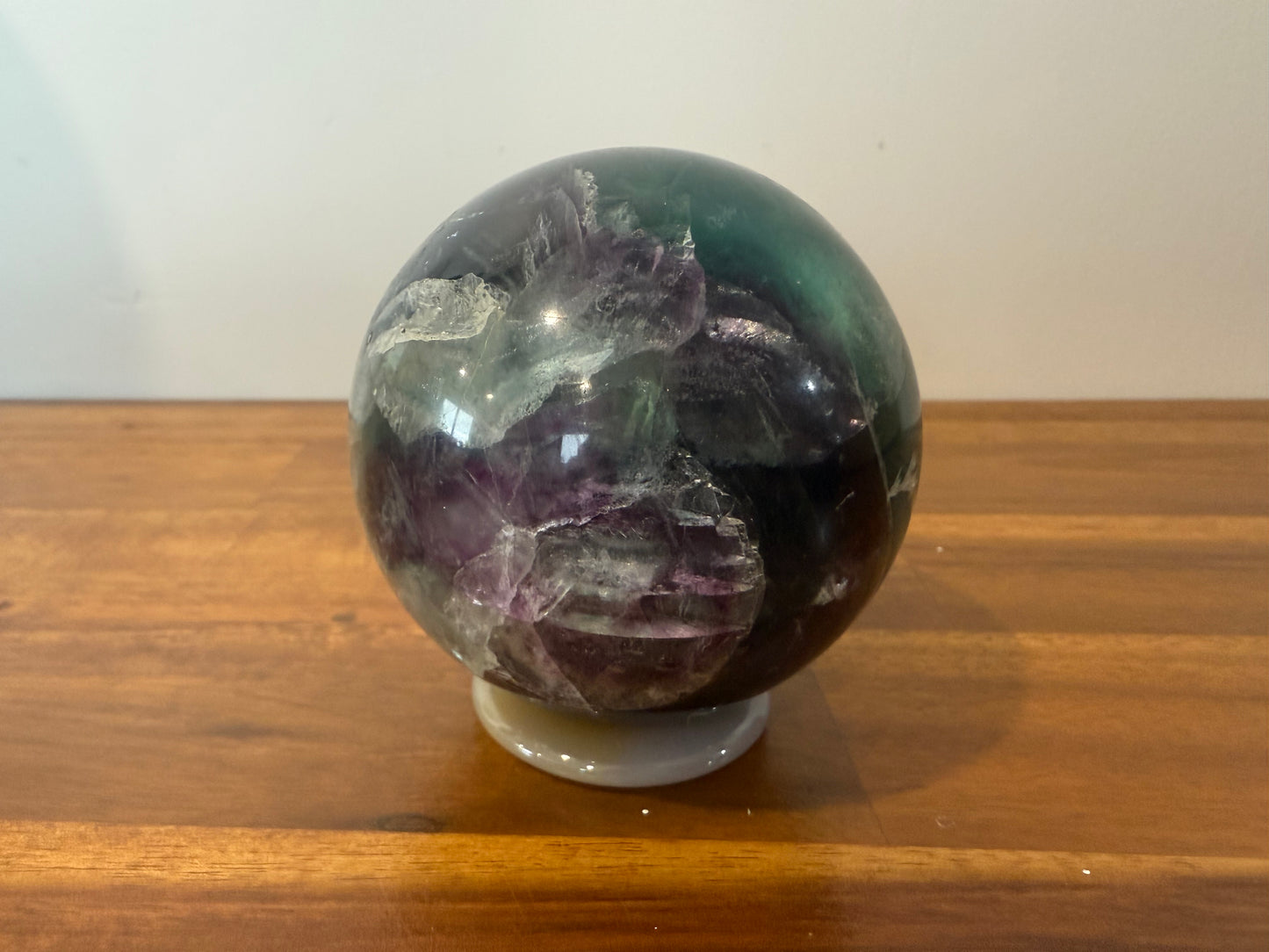 Large Feather Fluorite Sphere