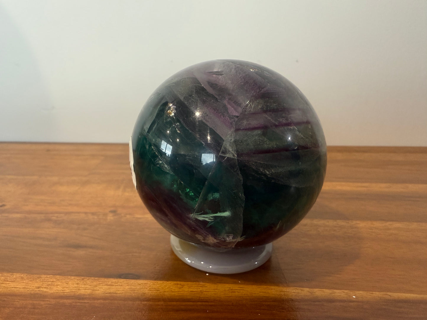 Large Feather Fluorite Sphere