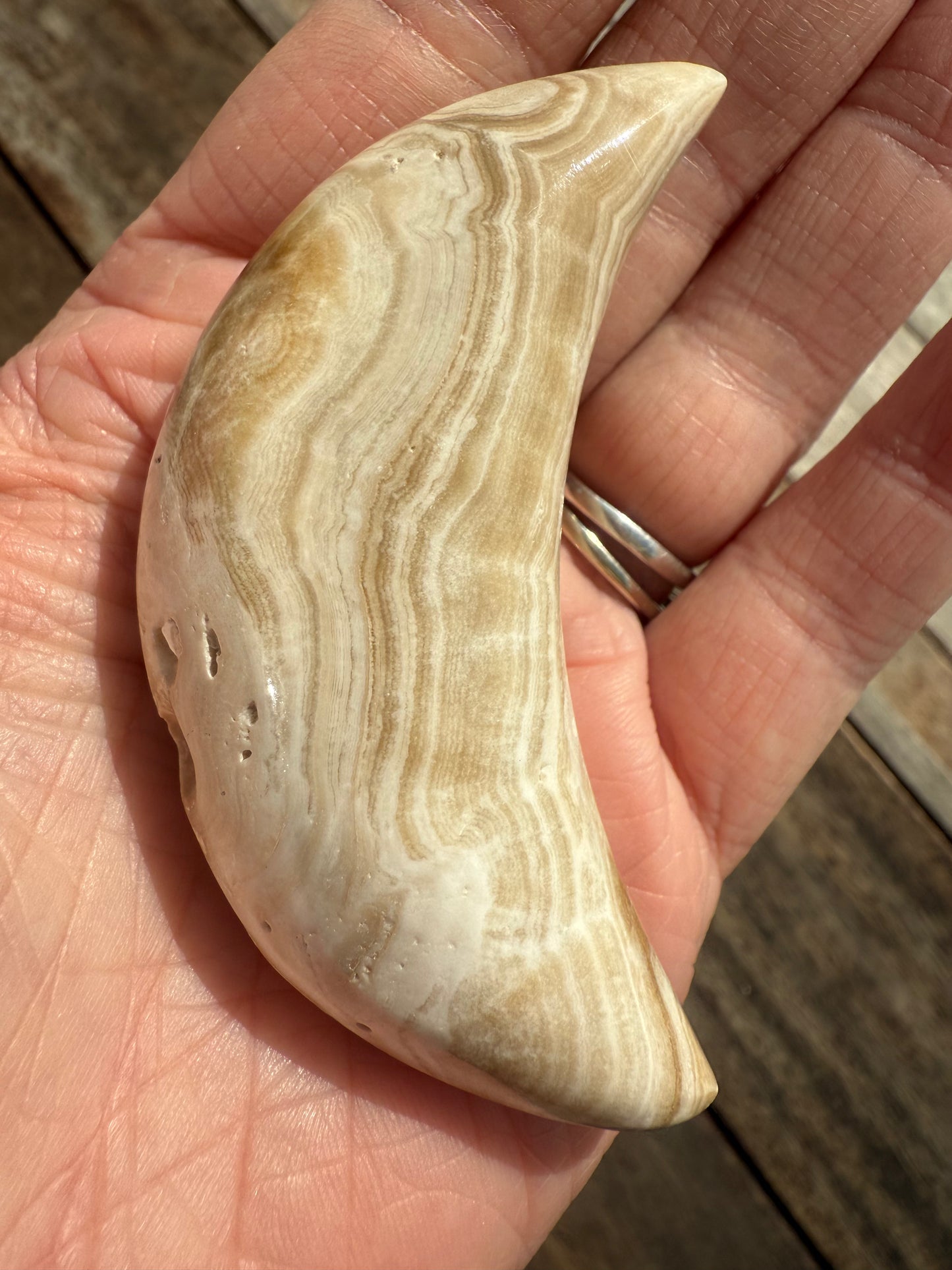 Chocolate Calcite Moon
