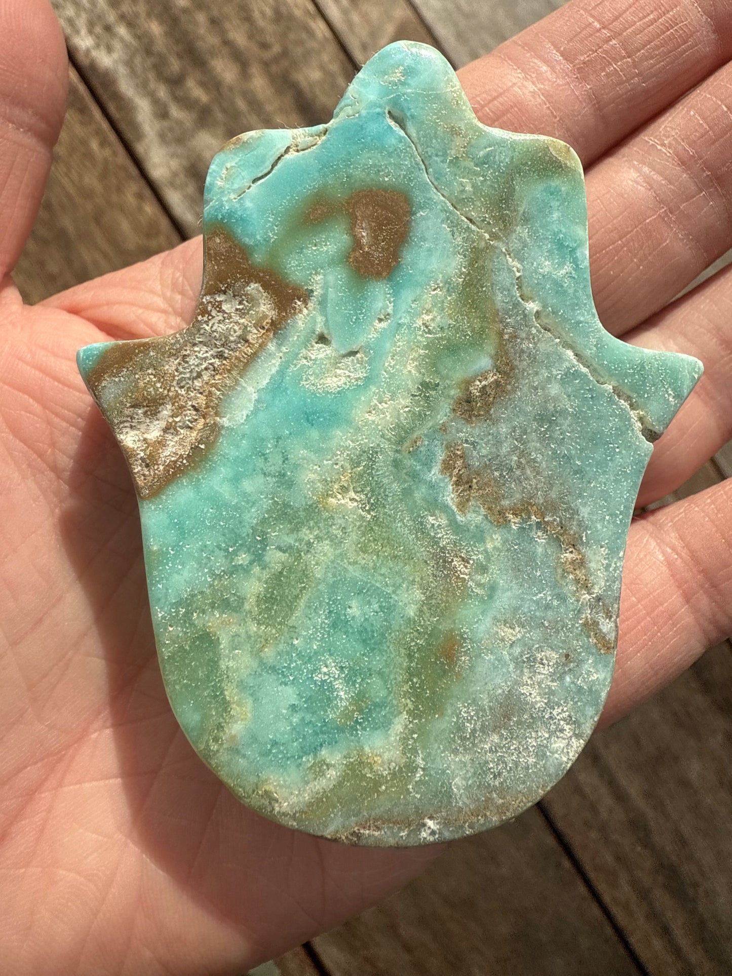 Caribbean Calcite Hamsa Hand