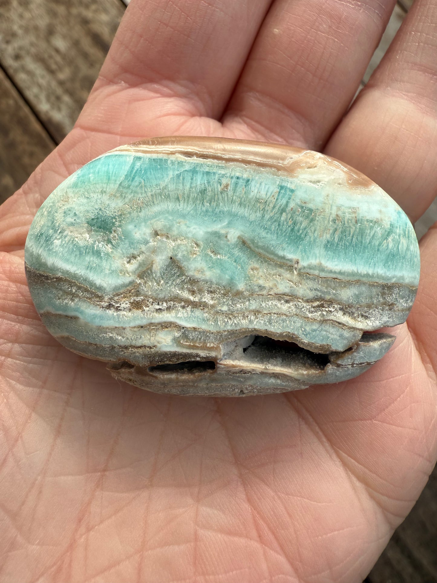 Caribbean Calcite Palmstone