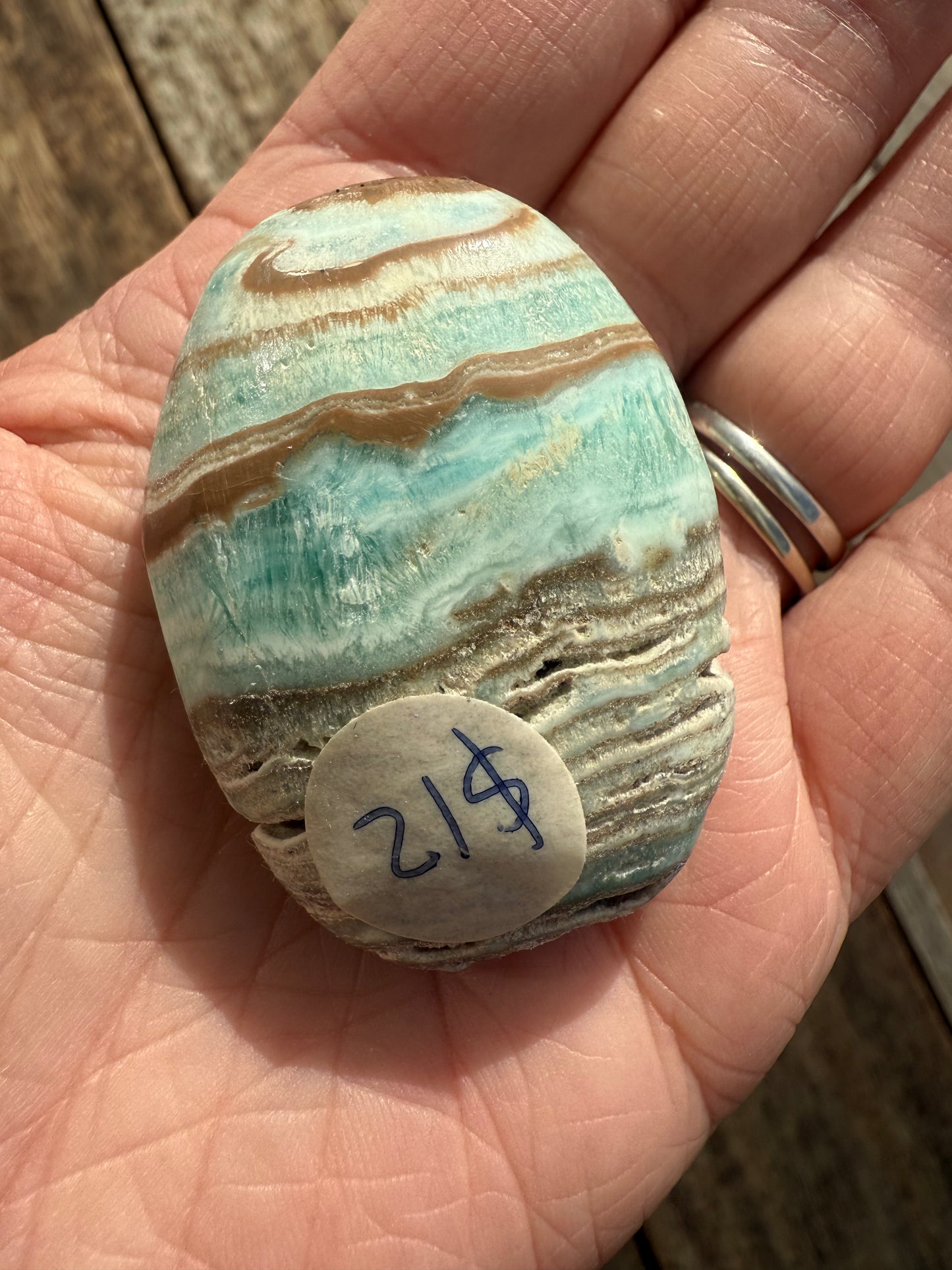 Caribbean Calcite Palmstone