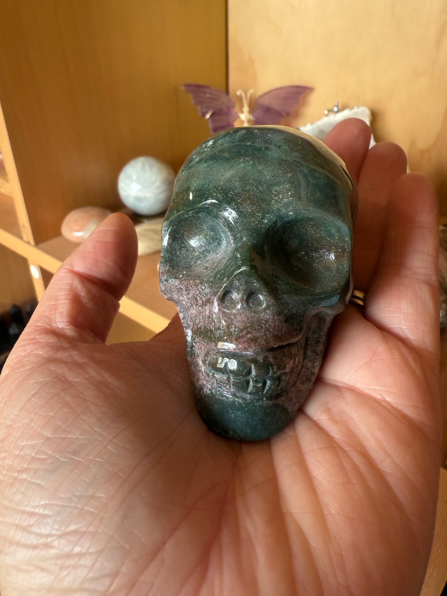 Ocean Jasper Skull