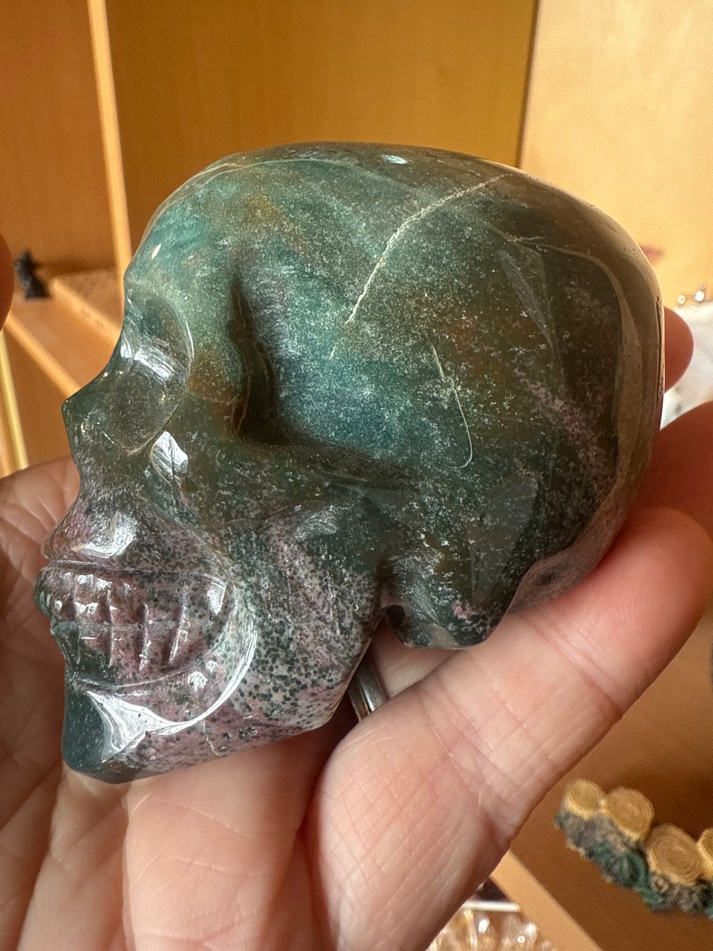 Ocean Jasper Skull