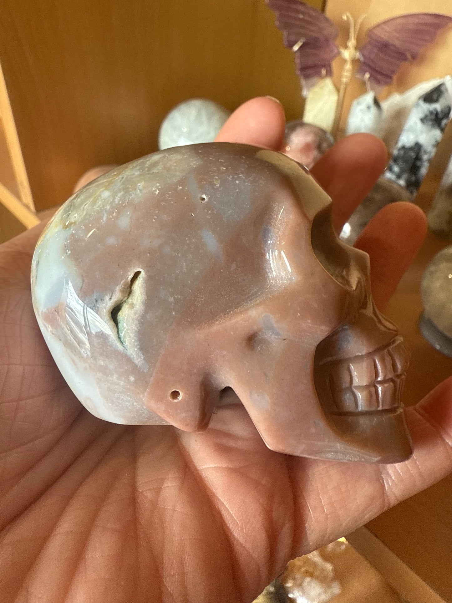 Ocean Jasper Skull