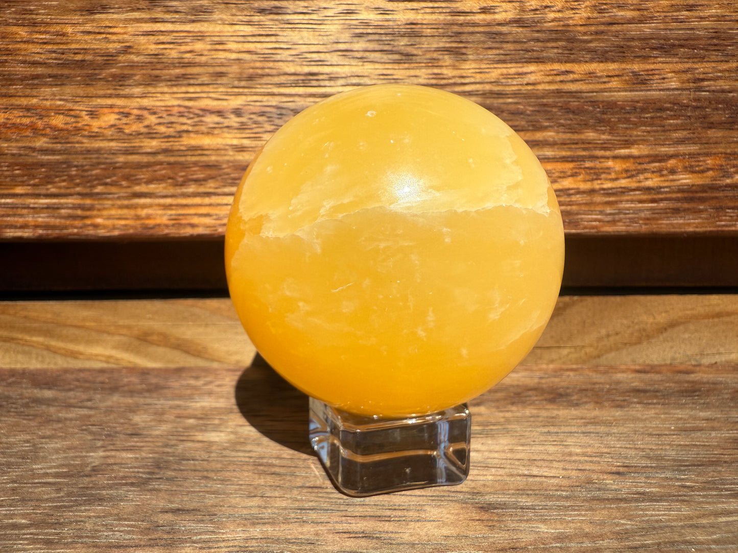 Honey Calcite Sphere