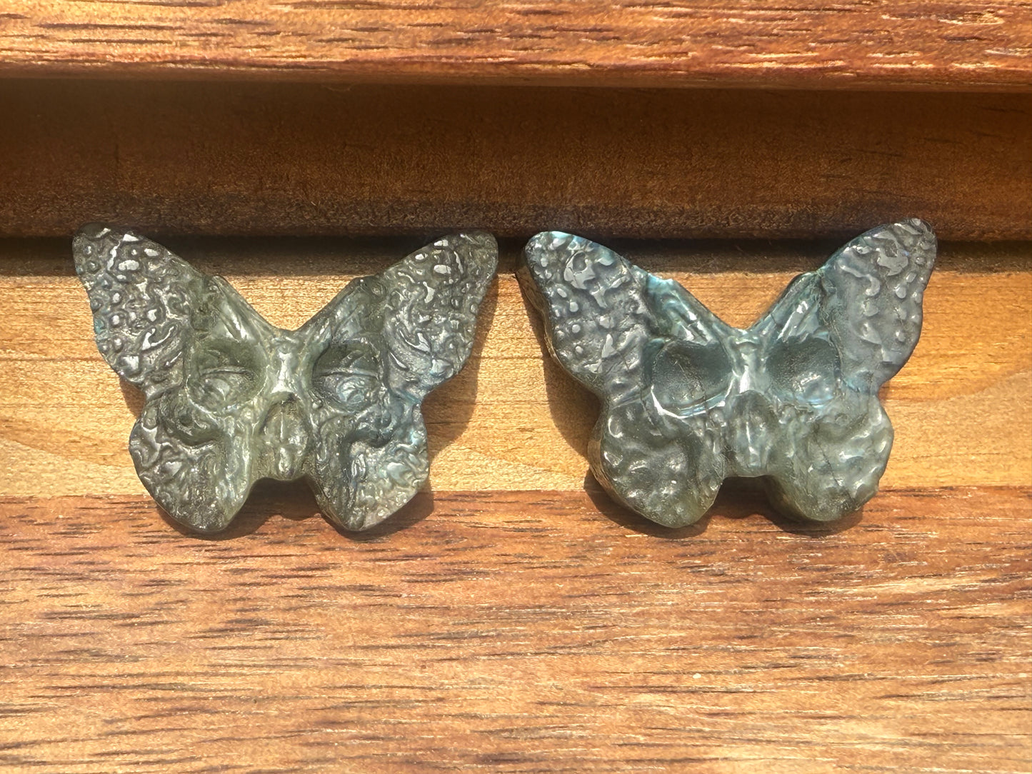 Labradorite Death Moth Carving