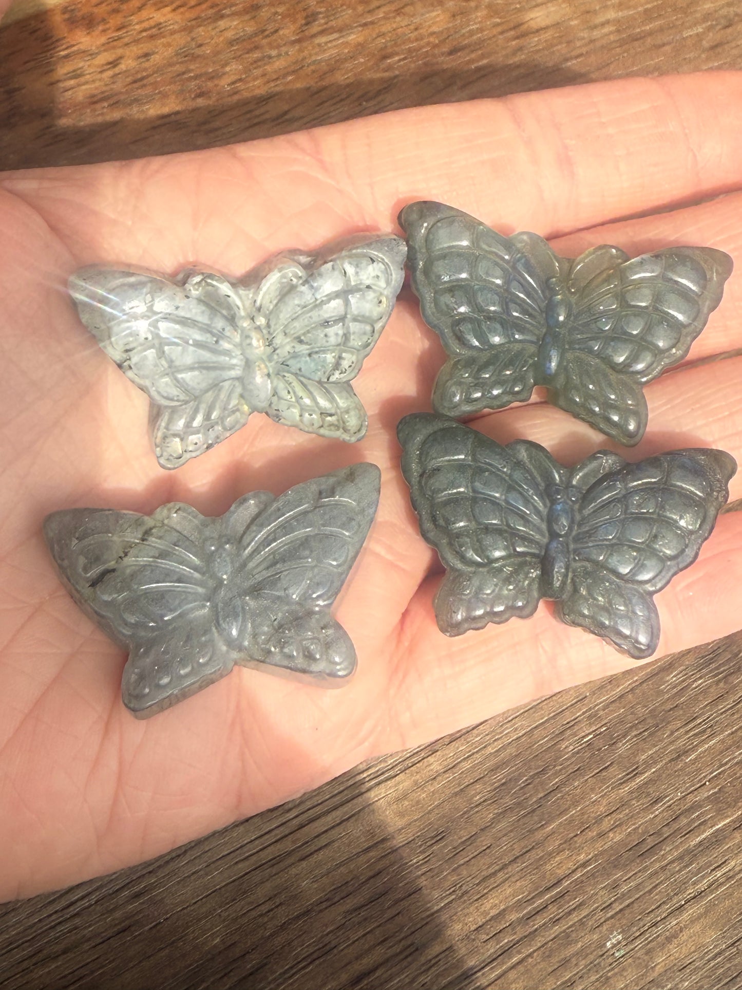Labradorite Butterfly Carving