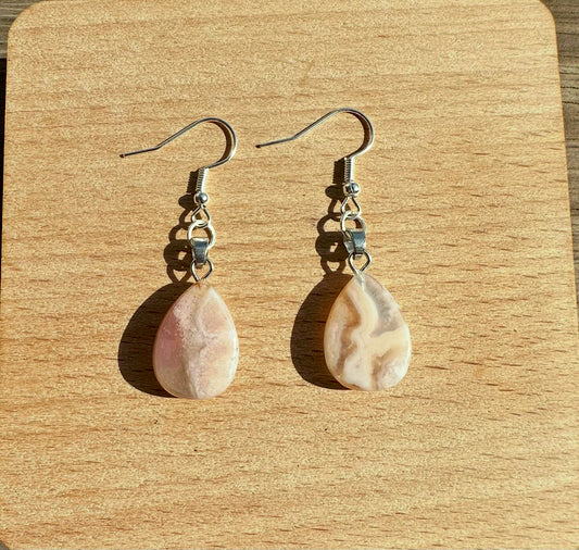 Flower Agate Earrings