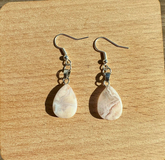 Flower Agate Earrings