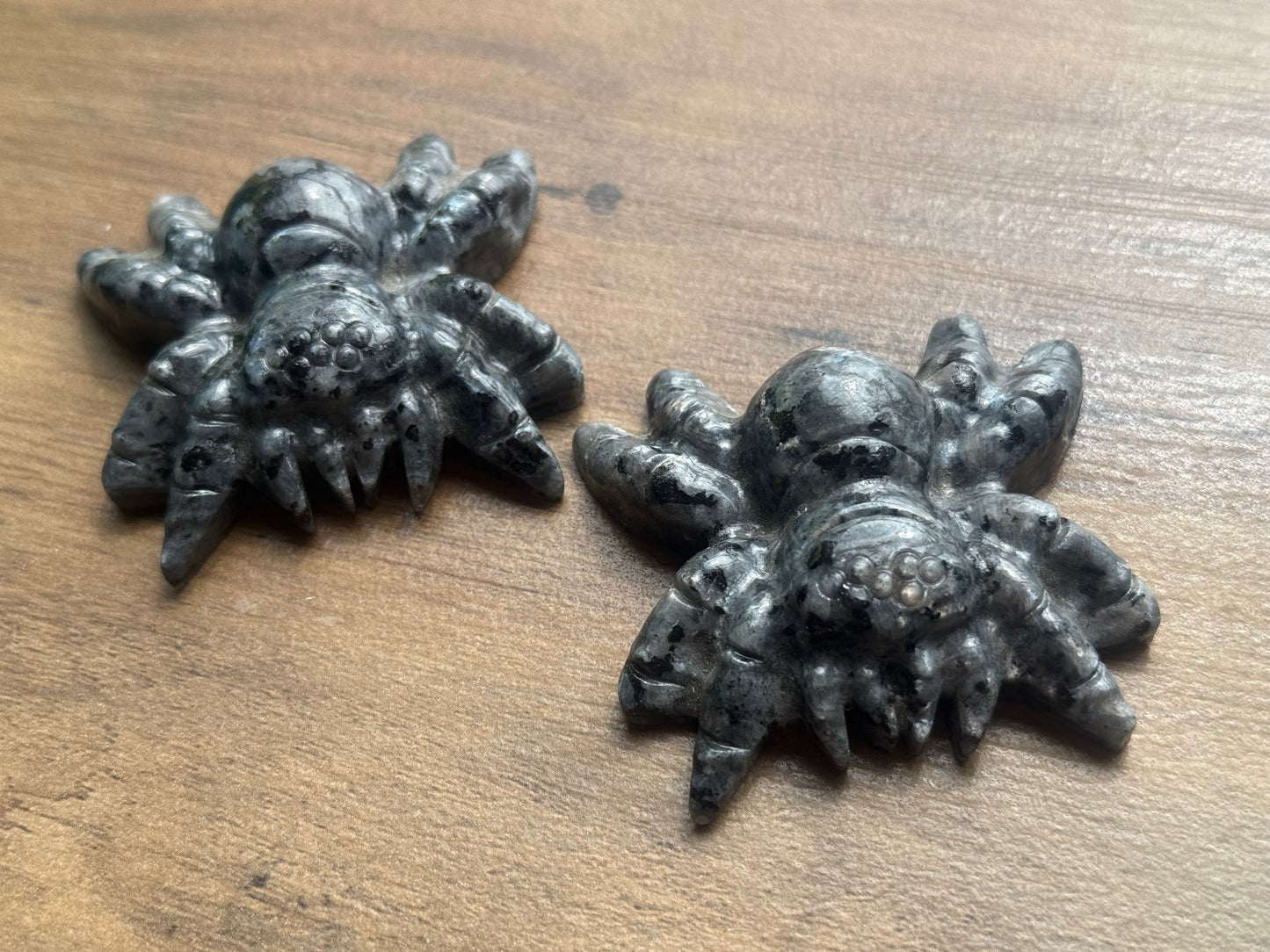 Larvakite Spider Carving