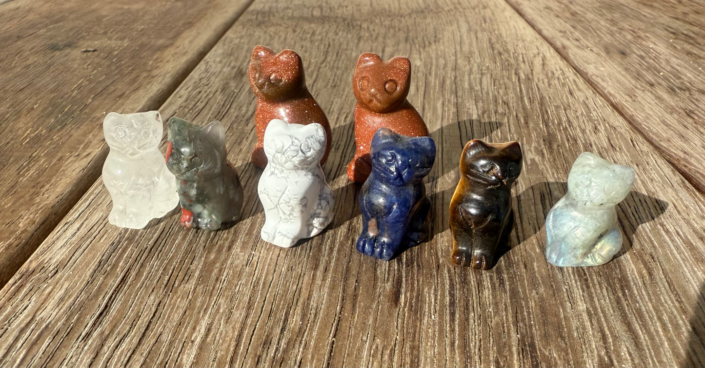 Mini Cat Carvings