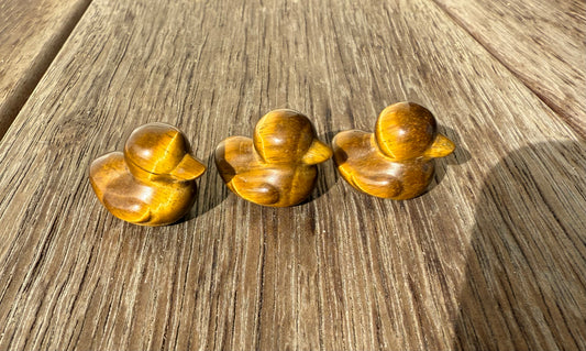 Tigers Eye Mini Duck Carving