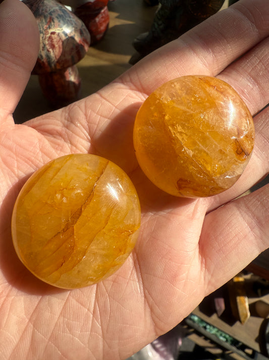 Small Golden Healer Palmstones
