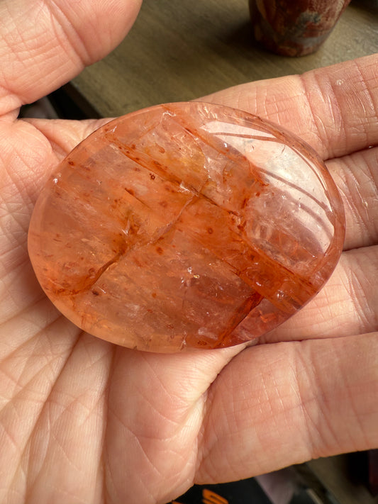 Fire Quartz Palmstone D
