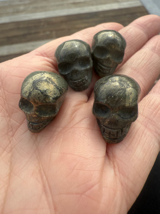 Mini Pyrite Skulls