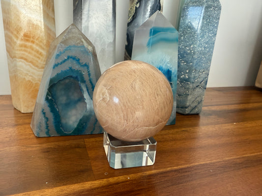 Peach Moonstone Sphere