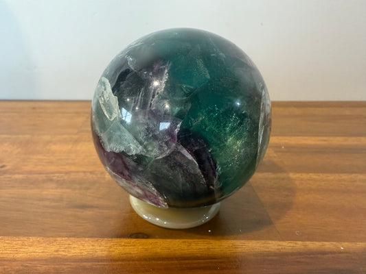 Large Feather Fluorite Sphere
