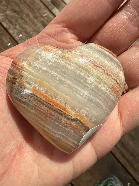 Banded Calcite Heart