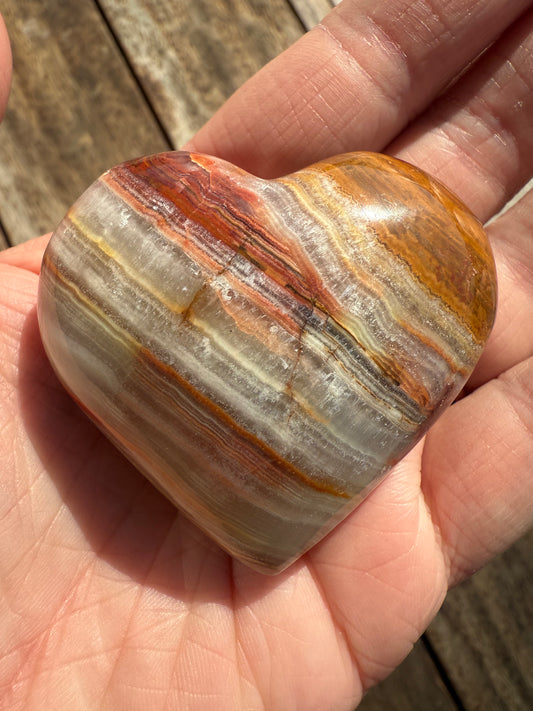 Banded Calcite Heart