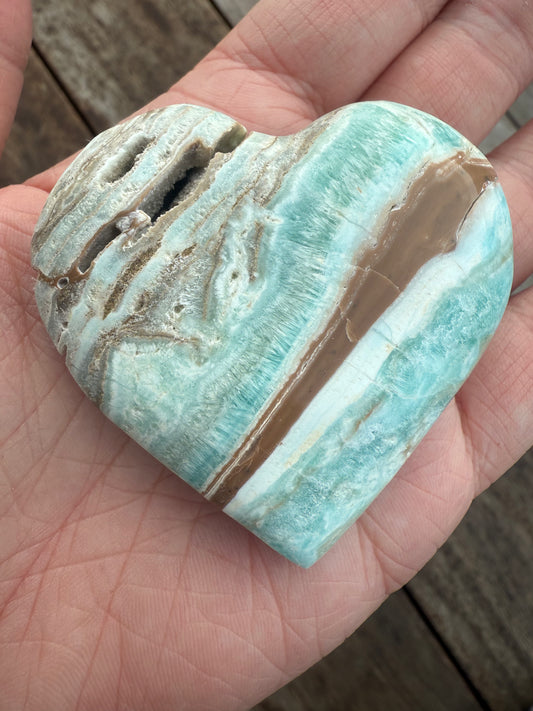 Caribbean Calcite Heart