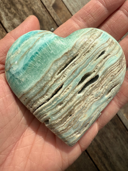 Caribbean Calcite Heart