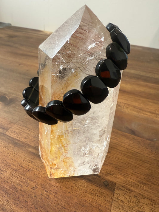 Obsidian Soft Bangle