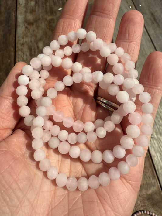 Matte Rose Quartz Bracelet