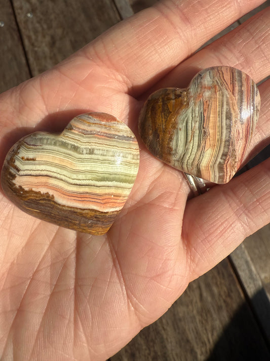 Small Banded Calcite Heart