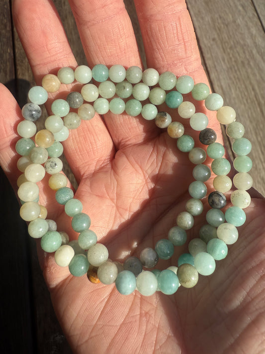Amazonite Triple Wrap Bracelet