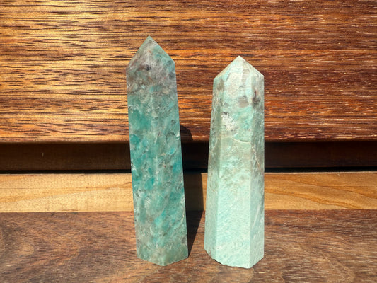 Amazonite & Smokey Quartz Point
