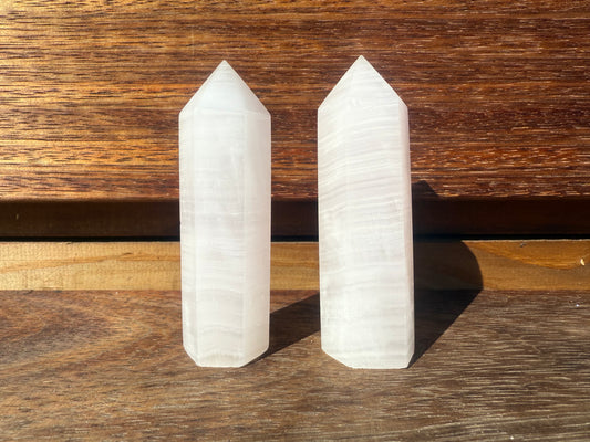 Pink Mangano Calcite Points