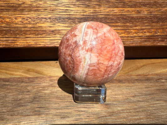 Red Banded Calcite Sphere