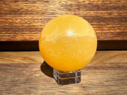 Honey Calcite Sphere